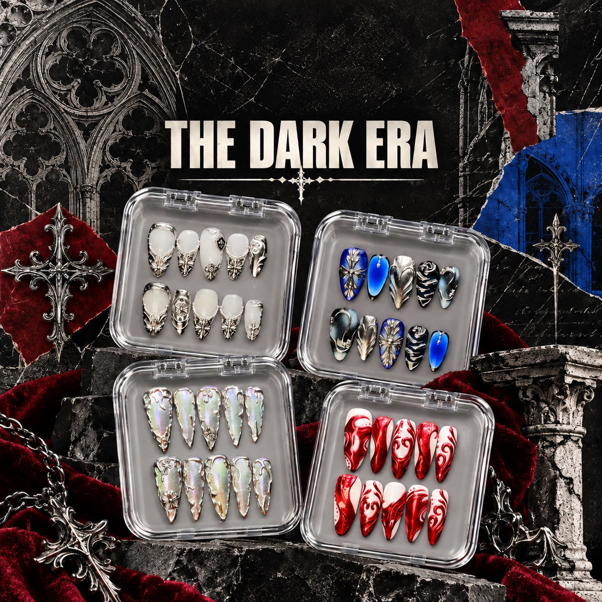 Collection SS2 The Dark Era – Press-on nails gothiques NELI