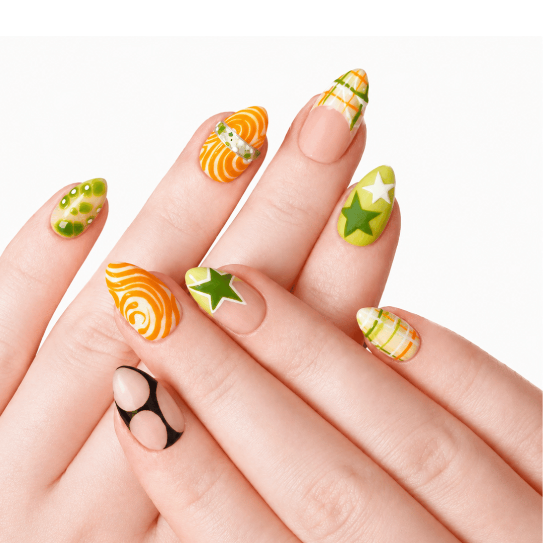 Acid Arcade – Press-On Nails NELI – Amande Courte
