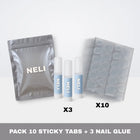 Pack 10 Pads Adhésifs+3 Colles