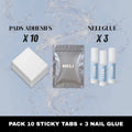 Pack 10 Pads Adhésifs+3 Colles