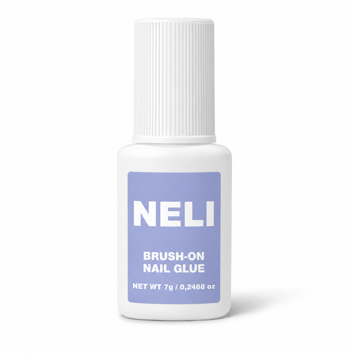 Colle à faux ongles NELI avec pinceau applicateur, flacon fermé