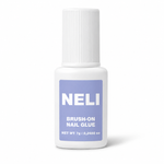 Colle à faux ongles NELI avec pinceau applicateur, flacon fermé