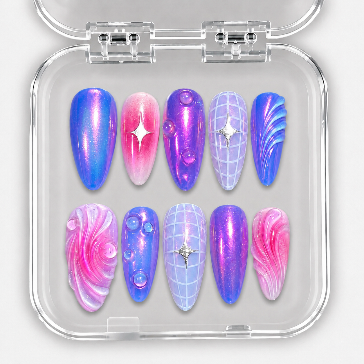 Cosmic Candy – Press-On Nails NELI – Amande Moyenne