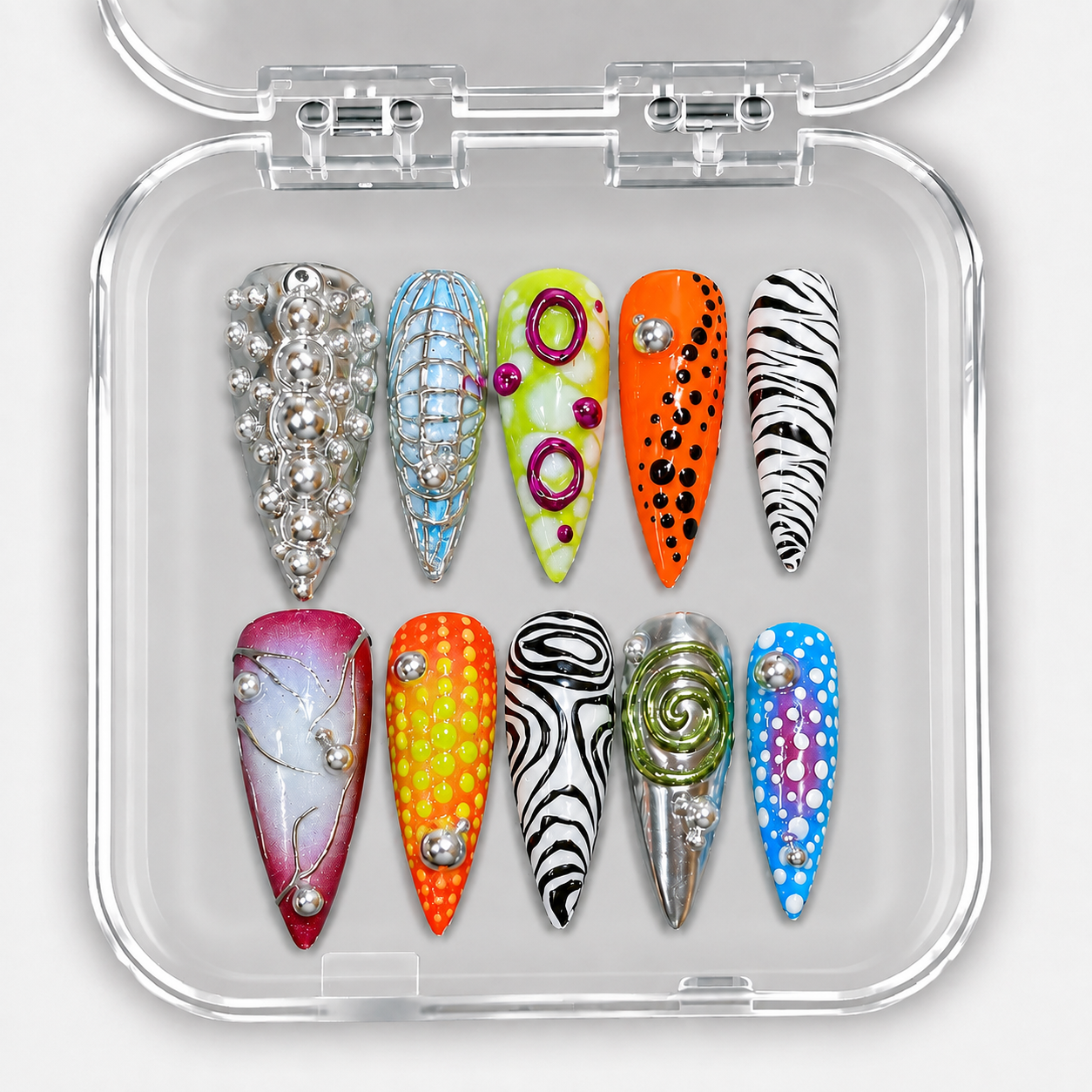 Ghekko Matrix – Press-On Nails NELI – Stiletto Longue