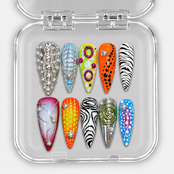 Ghekko Matrix – Press-On Nails NELI – Stiletto Longue
