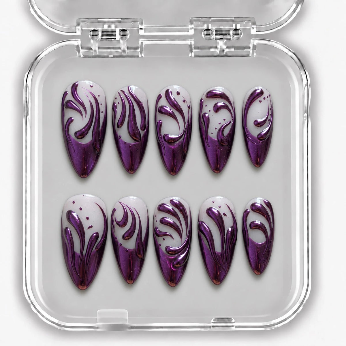 Press-on nails NELI – Violet Spell – coffret de 10 ongles