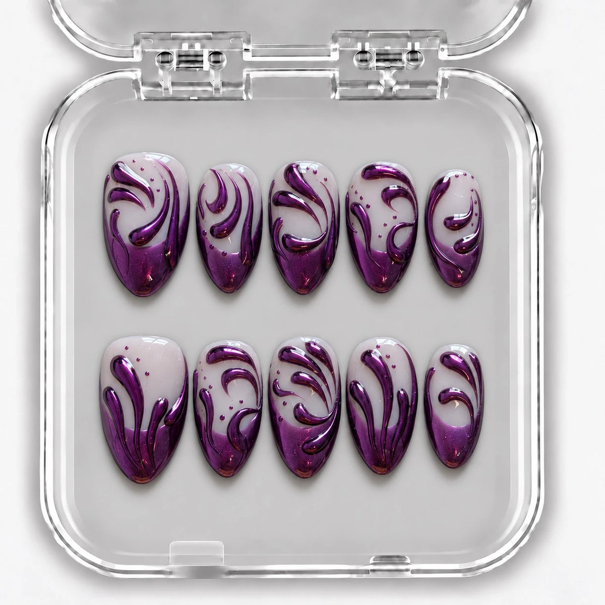 Press-on nails NELI – Violet Spell Mini – coffret de 10 ongles
