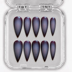Press-on nails NELI – Plum Aura Long – coffret de 10 ongles