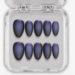 Press-on nails NELI – Plum Aura Mini – coffret de 10 ongles
