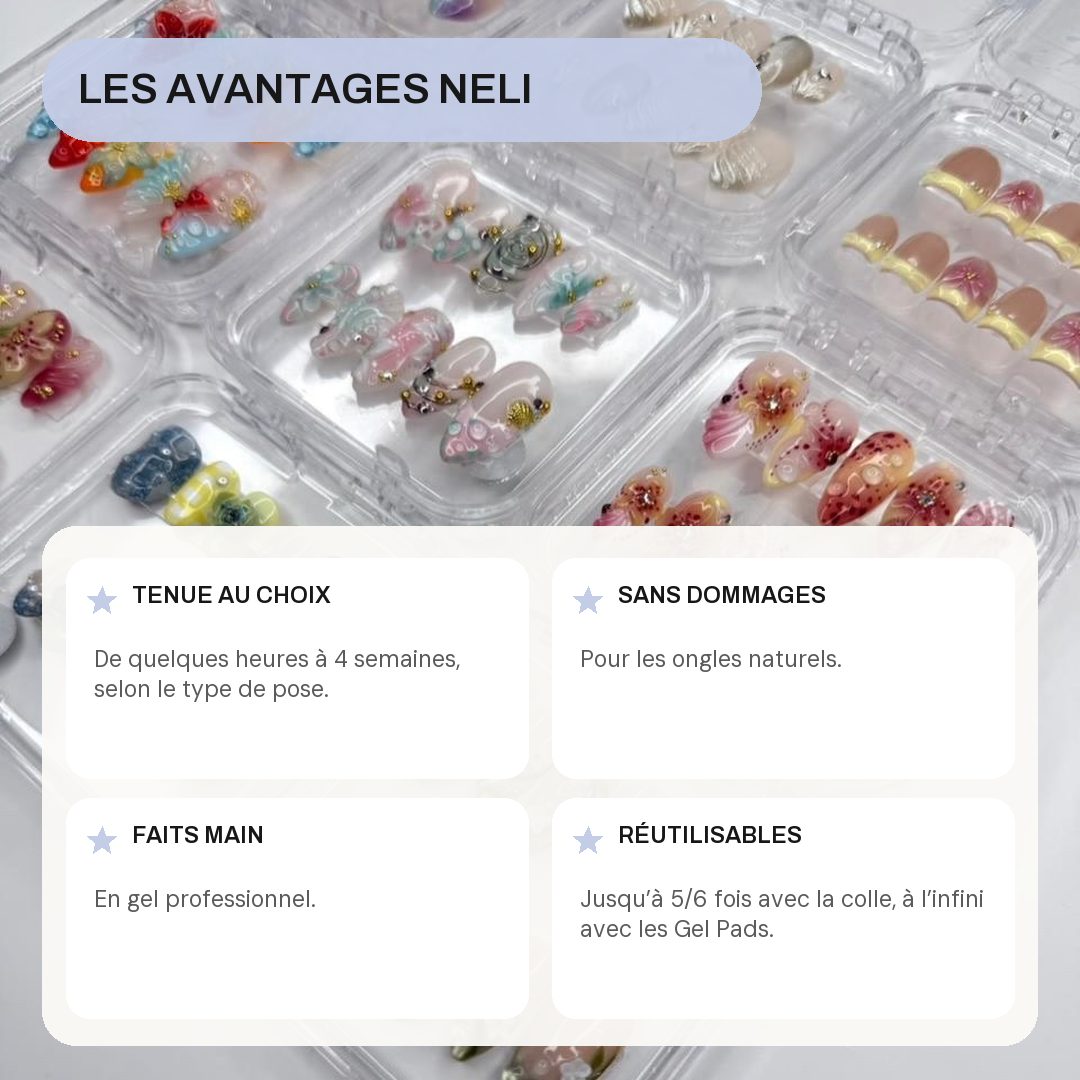 Avantages des press-on nails NELI