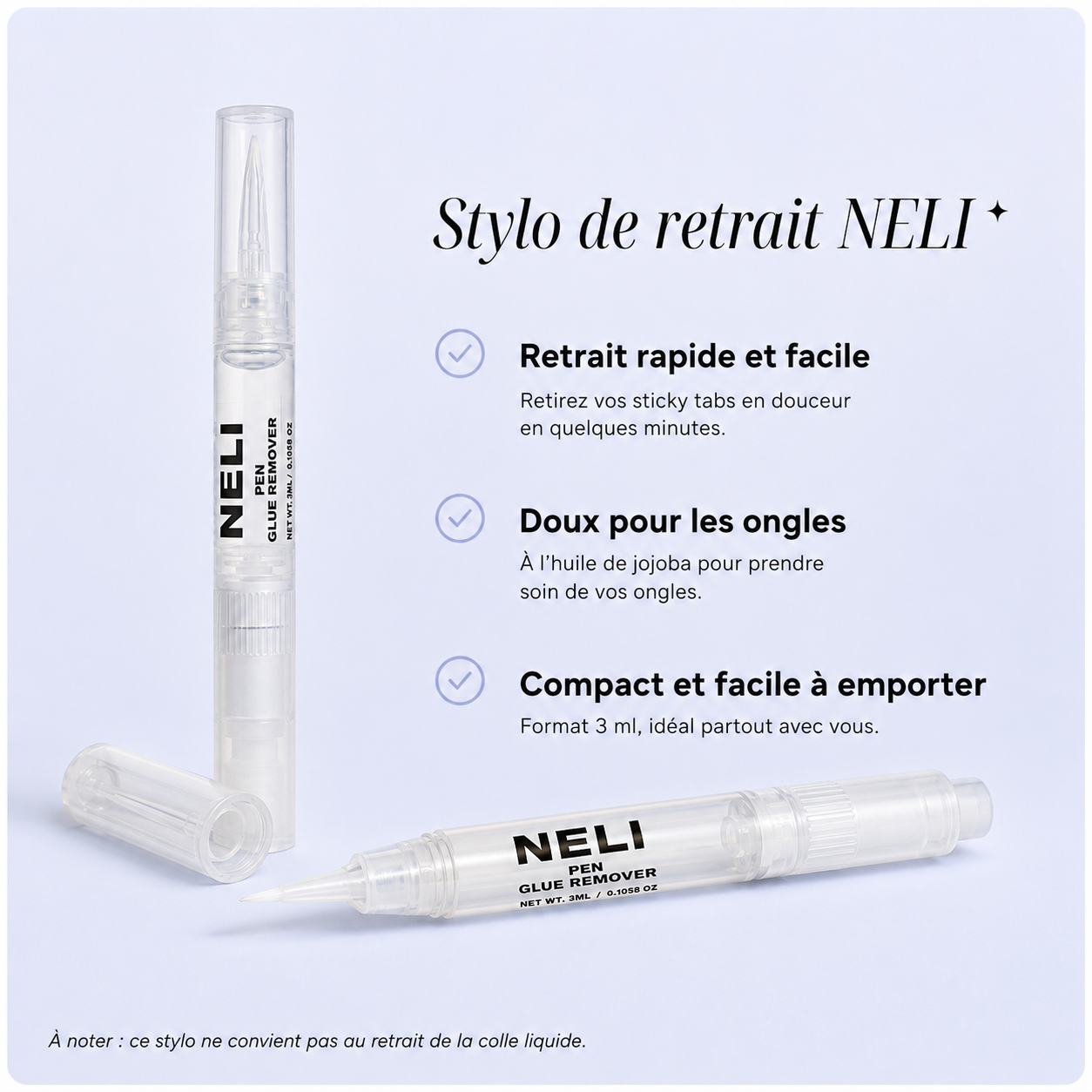 Avantages du stylo de retrait NELI pour sticky tabs