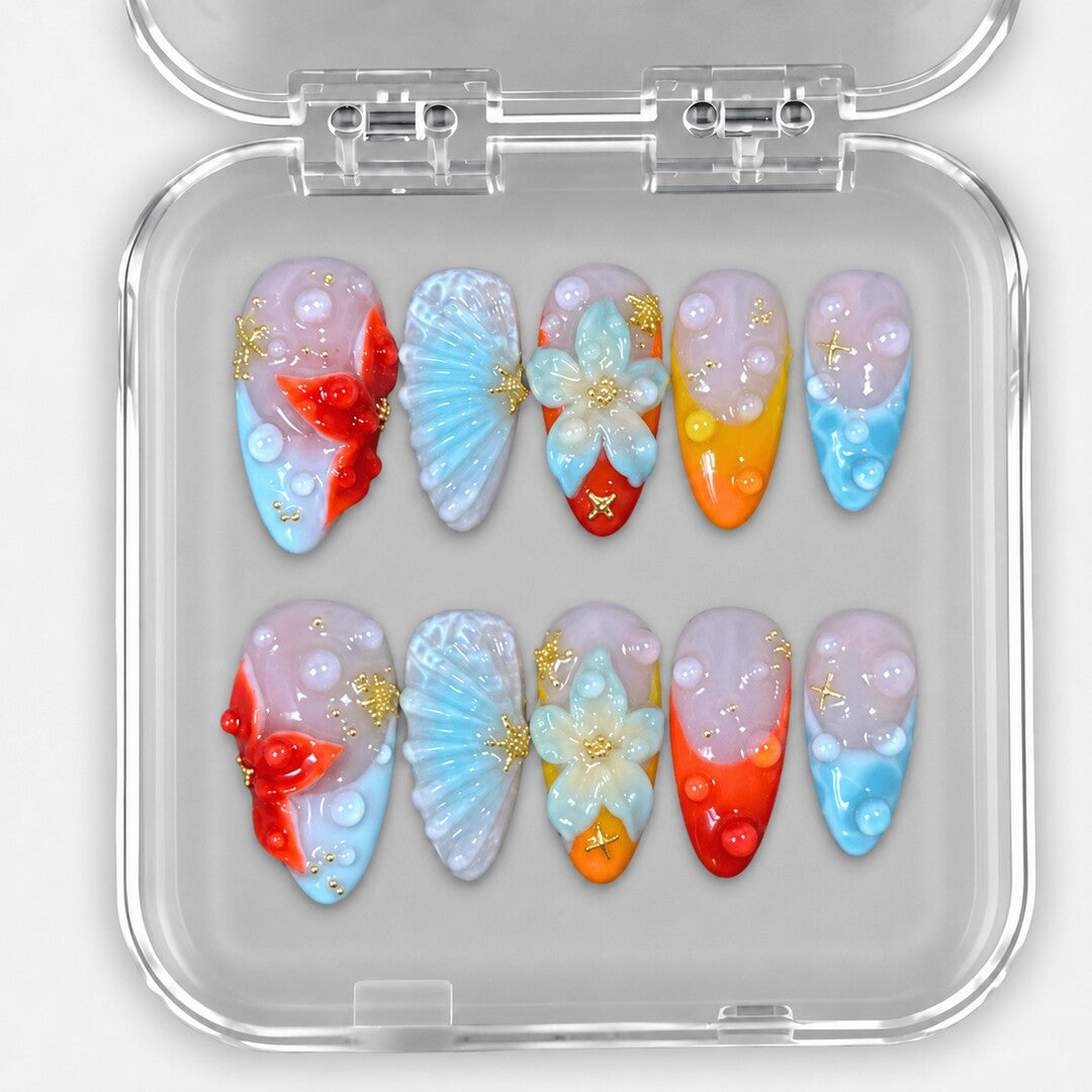 Sunset Reef – Press-On Nails NELI SUMMER 2026